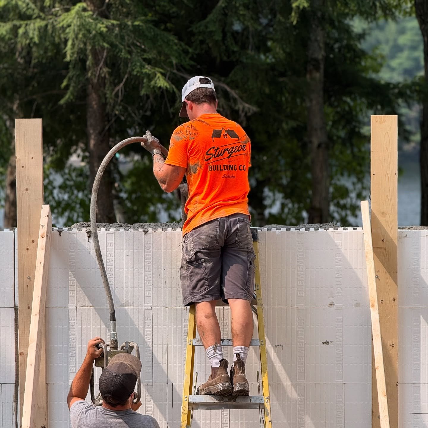 Concrete work underway at the Medora Lake project